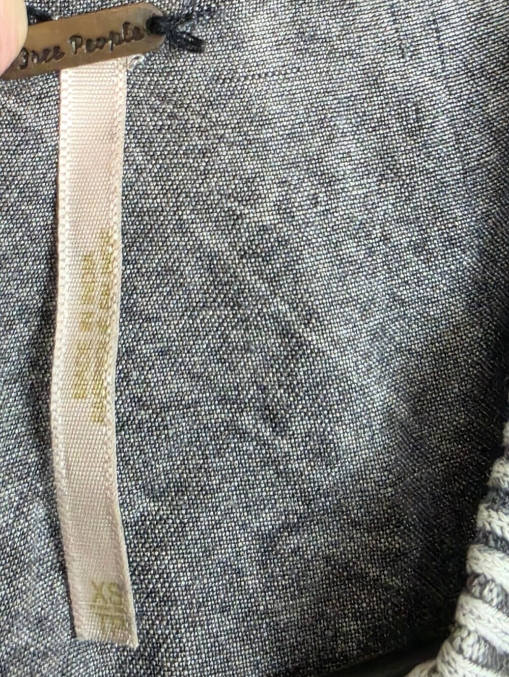 Free People Gray Patterned Bomber Jacket - Picture 2 of 4